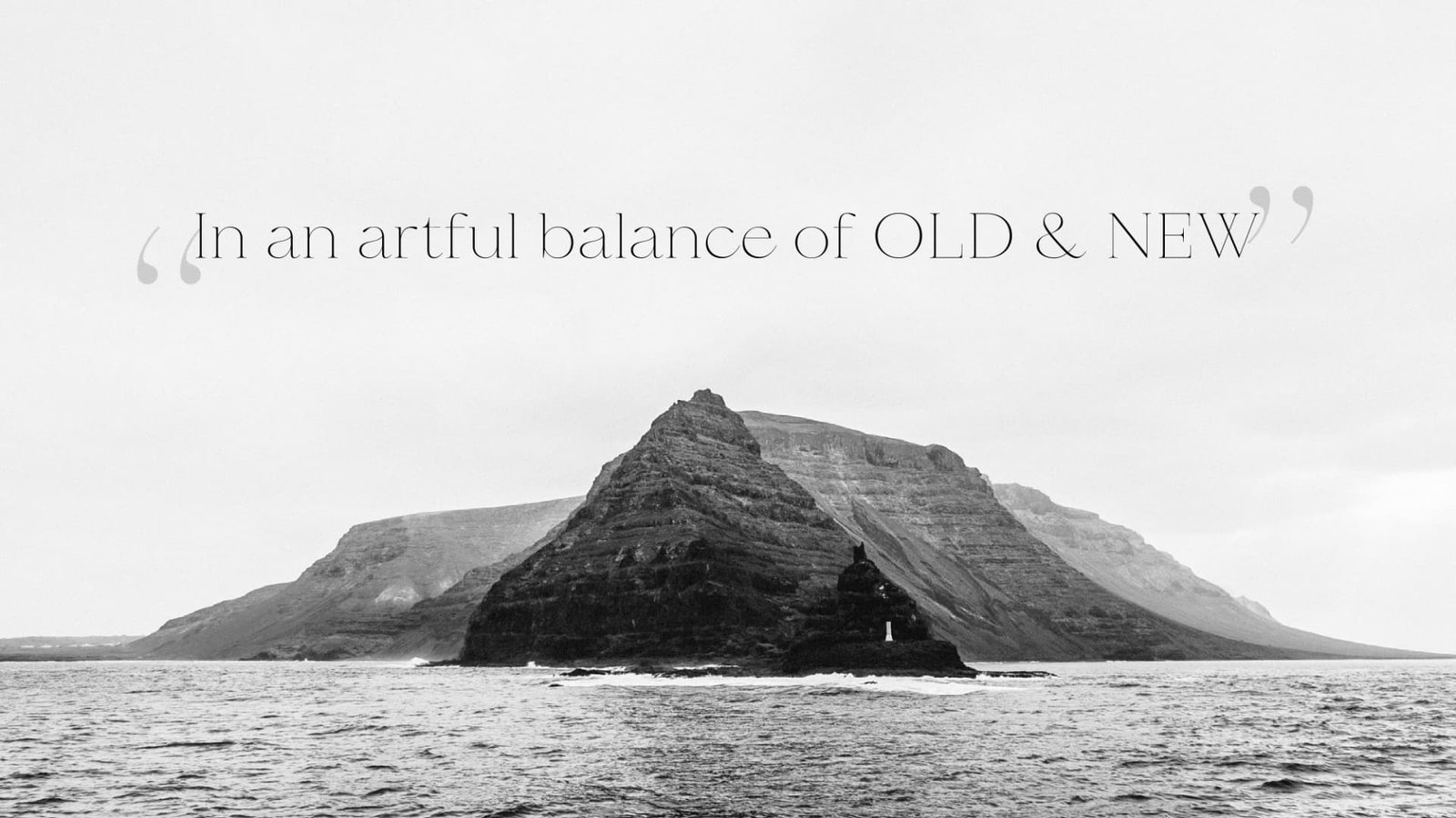 Balance between typography, symbol and photography in the brand system.