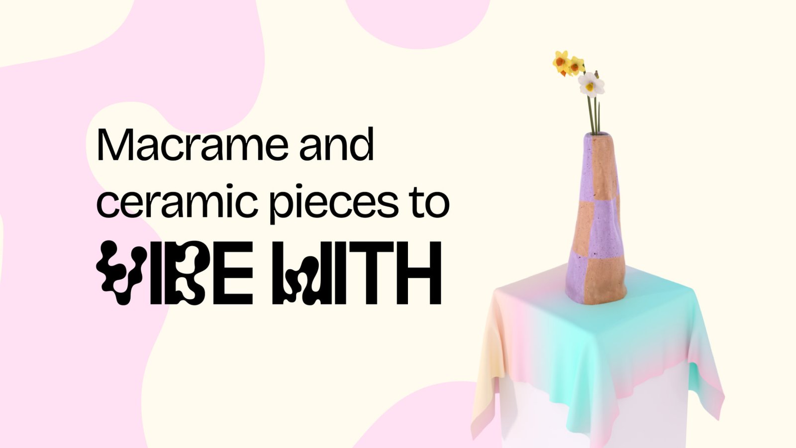 TachiTachi Studio key visual with a ceramic vase and the studio typography.